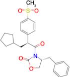(R)-4-benzyl-3-((S)-3-cyclopentyl-2-(4-(methylsulfonyl)phenyl)propanoyl)oxazolidin-2-one