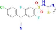 4-((4-Chlorophenyl)(cyano)methyl)-2,5-difluoro-N-(thiazol-2-yl)benzenesulfonamide