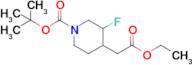 tert-Butyl 4-(2-ethoxy-2-oxoethyl)-3-fluoropiperidine-1-carboxylate