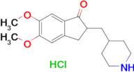 5,6-Dimethoxy-2-(piperidin-4-ylmethyl)-2,3-dihydro-1H-inden-1-one hydrochloride