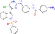 4-Amino-N-(3-((5-chloro-4-(1-(phenylsulfonyl)-1H-indol-3-yl)pyrimidin-2-yl)amino)phenyl)benzamide