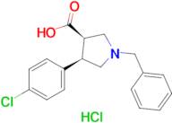 (3R,4R)-1-benzyl-4-(4-chlorophenyl)pyrrolidine-3-carboxylic acid hydrochloride