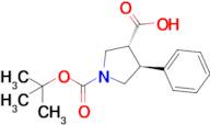 (3R,4S)-1-(Tert-butoxycarbonyl)-4-phenylpyrrolidine-3-carboxylic acid