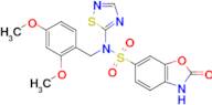 N-(2,4-dimethoxybenzyl)-2-oxo-N-(1,2,4-thiadiazol-5-yl)-2,3-dihydrobenzo[d]oxazole-6-sulfonamide