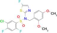 5-Chloro-N-(2,4-dimethoxybenzyl)-2,4-difluoro-N-(5-fluorothiazol-2-yl)benzenesulfonamide