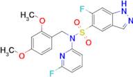N-(2,4-dimethoxybenzyl)-6-fluoro-N-(6-fluoropyridin-2-yl)-1H-indazole-5-sulfonamide