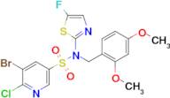 5-Bromo-6-chloro-N-(2,4-dimethoxybenzyl)-N-(5-fluorothiazol-2-yl)pyridine-3-sulfonamide