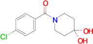 (4-Chlorophenyl)(4,4-dihydroxypiperidin-1-yl)methanone