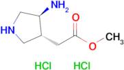 Methyl 2-((3R,4S)-4-aminopyrrolidin-3-yl)acetate dihydrochloride