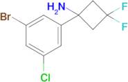 1-(3-Bromo-5-chlorophenyl)-3,3-difluorocyclobutan-1-amine