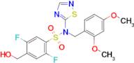 N-(2,4-Dimethoxybenzyl)-2,5-difluoro-4-(hydroxymethyl)-N-(1,2,4-thiadiazol-5-yl)benzenesulfonamide