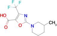 2-(3-Methylpiperidin-1-yl)-4-(trifluoromethyl)oxazole-5-carboxylic acid