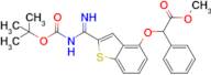 methyl 2-{[2-({[(tert-butoxy)carbonyl]amino}methanimidoyl)-1-benzothiophen-4-yl]oxy}-2-phenylaceta…