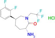 (3R,6S)-3-AMINO-6-(2,3-DIFLUOROPHENYL)-1-(2,2,2-TRIFLUOROETHYL)AZEPAN-2-ONE HCL