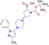 (2S,4S)-1-(TERT-BUTOXYCARBONYL)-4-(4-(3-METHYL-1-PHENYL-1H-PYRAZOL-5-YL)PIPERAZIN-1-YL)PYRROLIDINE-2-CARBOXYLIC ACID