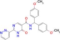N-[bis(4-methoxyphenyl)methyl]-6-oxo-2-(pyridazin-3-yl)-1,6-dihydropyrimidine-5-carboxamide