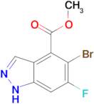 1H-INDAZOLE-4-CARBOXYLIC ACID, 5-BROMO-6-FLUORO-, METHYL ESTER