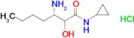 HEPTANAMIDE, 3-AMINO-N-CYCLOPROPYL-2-HYDROXY-, (HCL) (1:1), (3S)-