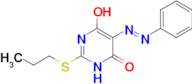 6-hydroxy-5-[(1E)-2-phenyldiazen-1-yl]-2-(propylsulfanyl)-3,4-dihydropyrimidin-4-one