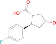 (1R,2R)-2-(4-FLUOROPHENYL)-4-OXOCYCLOPENTANE-1-CARBOXYLIC ACID