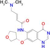 (2E)-4-(dimethylamino)-N-{4-oxo-7-[(3S)-oxolan-3-yloxy]-1,4-dihydroquinazolin-6-yl}but-2-enamide