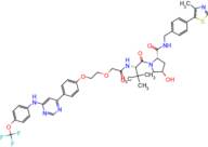 (2S,4R)-1-((S)-3,3-DIMETHYL-2-(2-(2-(4-(6-((4-(TRIFLUOROMETHOXY)PHENYL)AMINO)PYRIMIDIN-4-YL)PHENOXY)ETHOXY)ACETAMIDO)BUTANOYL)-4-HYDROXY-N-(4-(4-METHYLTHIAZOL-5-YL)BENZYL)PYRROLIDINE-2-CARBOXAMIDE