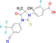4-(3-(4-CYANO-3-(TRIFLUOROMETHYL)PHENYL)-5,5-DIMETHYL-4-OXO-2-THIOXOIMIDAZOLIDIN-1-YL)-2-FLUOROBENZOIC ACID