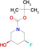 TERT-BUTYL (3S,5R)-3-FLUORO-5-HYDROXYPIPERIDINE-1-CARBOXYLATE