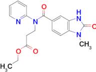 ETHYL 3-(1-METHYL-2-OXO-N-(PYRIDIN-2-YL)-2,3-DIHYDRO-1H-BENZO[D]IMIDAZOLE-5-CARBOXAMIDO)PROPANOATE