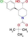 (3R,4R)-1-(TERT-BUTOXYCARBONYL)-3-(4-CHLOROPHENYL)PIPERIDINE-4-CARBOXYLIC ACID