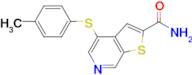Thieno[2,3-c]pyridine-2-carboxamide, 4-[(4-methylphenyl)thio]-