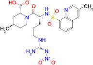 (2R,4R)-4-methyl-1-[(2S)-2-(3-methylquinoline-8-sulfonamido)-5-(N''-nitrocarbamimidamido)pentanoyl]piperidine-2-carboxylic acid