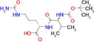 (2S)-2-[(2S)-2-{[(tert-butoxy)carbonyl]amino}-3-methylbutanamido]-5-(carbamoylamino)pentanoic acid