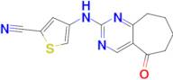 4-((5-Oxo-6,7,8,9-tetrahydro-5H-cyclohepta[d]pyrimidin-2-yl)amino)thiophene-2-carbonitrile