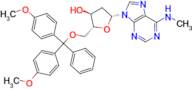 (2R,3S,5R)-2-((Bis(4-methoxyphenyl)(phenyl)methoxy)methyl)-5-(6-(methylamino)-9H-purin-9-yl)tetrah…