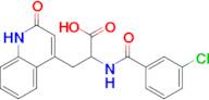 2-(3-Chlorobenzamido)-3-(2-oxo-1,2-dihydroquinolin-4-yl)propanoic acid