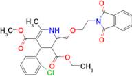 3-ethyl 5-methyl 4-(2-chlorophenyl)-2-{[2-(1,3-dioxo-2,3-dihydro-1H-isoindol-2-yl)ethoxy]methylidene}-6-methyl-1,2,3,4-tetrahydropyridine-3,5-dicarboxylate