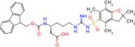 (S)-3-((((9H-Fluoren-9-yl)methoxy)carbonyl)amino)-6-(3-((2,2,4,6,7-pentamethyl-2,3-dihydrobenzofuran-5-yl)sulfonyl)guanidino)hexanoic acid