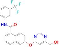6-((6-(Hydroxymethyl)pyrimidin-4-yl)oxy)-N-(3-(trifluoromethyl)phenyl)-1-naphthamide