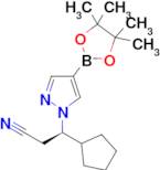 (R)-3-Cyclopentyl-3-(4-(4,4,5,5-tetramethyl-1,3,2-dioxaborolan-2-yl)-1H-pyrazol-1-yl)propanenitrile