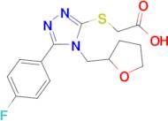 {[5-(4-fluorophenyl)-4-(tetrahydrofuran-2-ylmethyl)-4H-1,2,4-triazol-3-yl]thio}acetic acid