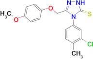 4-(3-chloro-4-methylphenyl)-3-[(4-methoxyphenoxy)methyl]-4,5-dihydro-1H-1,2,4-triazole-5-thione