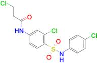 3-chloro-N-(3-chloro-4-{[(4-chlorophenyl)amino]sulfonyl}phenyl)propanamide