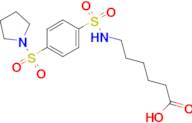 6-({[4-(pyrrolidin-1-ylsulfonyl)phenyl]sulfonyl}amino)hexanoic acid