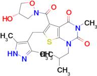 (S)-6-[(3,5-Dimethyl-1H-pyrazol-4-yl)methyl]-5-[(4-hydroxyisoxazolidin-2-yl)carbonyl]-1-isobutyl-3…