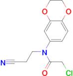 2-chloro-N-(2-cyanoethyl)-N-(2,3-dihydro-1,4-benzodioxin-6-yl)acetamide