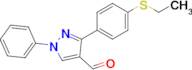 3-(4-(Ethylthio)phenyl)-1-phenyl-1H-pyrazole-4-carbaldehyde