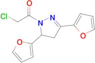 2-Chloro-1-(3,5-di(furan-2-yl)-4,5-dihydro-1H-pyrazol-1-yl)ethan-1-one