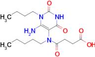 4-((6-Amino-1-butyl-2,4-dioxo-1,2,3,4-tetrahydropyrimidin-5-yl)(pentyl)amino)-4-oxobutanoic acid