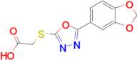2-((5-(Benzo[d][1,3]dioxol-5-yl)-1,3,4-oxadiazol-2-yl)thio)acetic acid